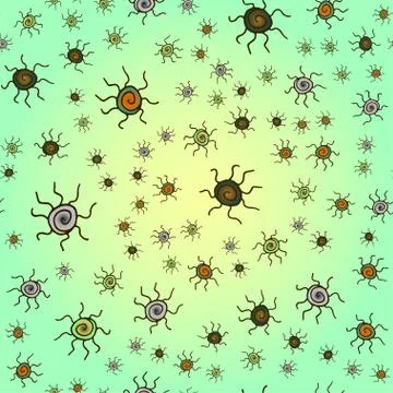 Seamless pattern with colorful floral pattern. Stock Illustration