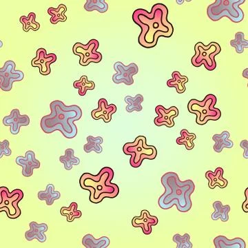 Seamless pattern with colorful floral pattern. Stock Illustration