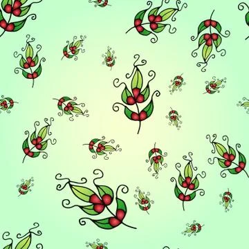 Seamless pattern with colorful floral pattern. Stock Illustration