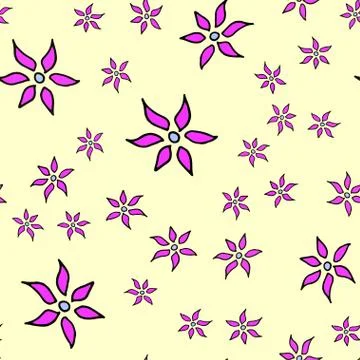 Seamless pattern with colorful floral pattern. Stock Illustration