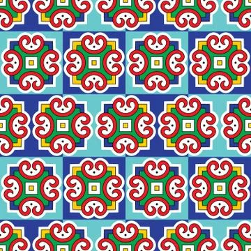 Seamless pattern with colorful flowers Stock Illustration