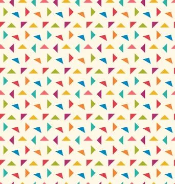 Seamless Pattern with Colorful Geometric Objects Stock Illustration