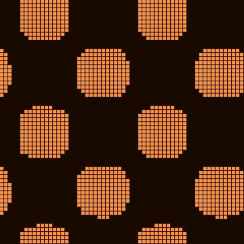 Seamless pattern of colorful geometric shapes on black background Stock Footage 342524682
