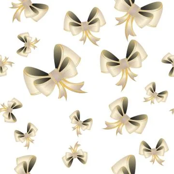 Seamless pattern of colorful gift bows. Stock Illustration