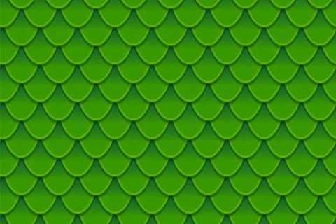 Seamless pattern of colorful green fish scales. Fish scales, dragon skin イラスト素材