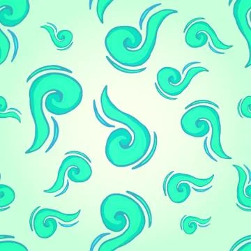 Seamless pattern with colorful gust of wind. Stock Illustration