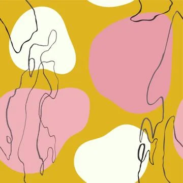 Seamless pattern with colorful hand draw abstract elements, doodles Stockillustratie