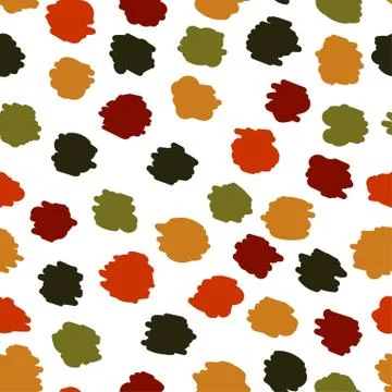 Seamless pattern with colorful hand draw abstract elements, doodles Stock Illustration