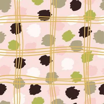 Seamless pattern with colorful hand draw abstract elements, doodles イラスト素材