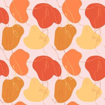 Seamless pattern with colorful hand draw abstract elements, doodles Stockillustratie