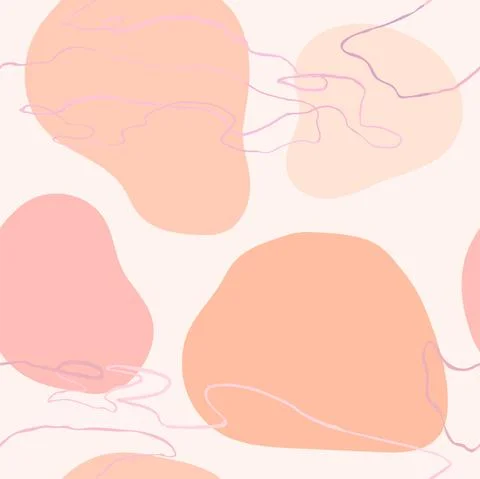 Seamless pattern with colorful hand draw abstract elements, doodles Stock Illustration