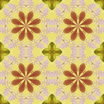 Seamless pattern with colorful leaves Stock Illustration