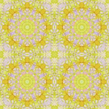 Seamless pattern with colorful leaves Stock Illustration