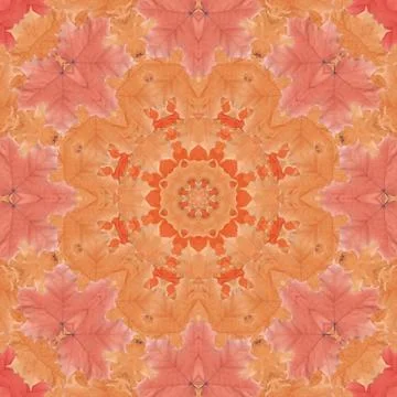 Seamless pattern with colorful leaves Stock Illustration