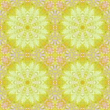Seamless pattern with colorful leaves Stock Illustration