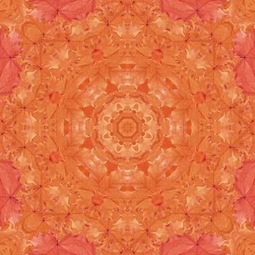Seamless pattern with colorful leaves Stock Illustration