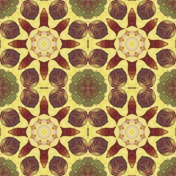Seamless pattern with colorful leaves Illustrazione stock