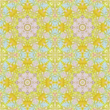 Seamless pattern with colorful leaves Stock Illustration