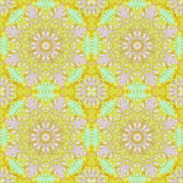Seamless pattern with colorful leaves Stock Illustration
