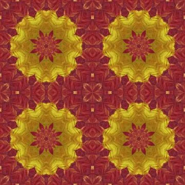 Seamless pattern with colorful leaves Stock Illustration