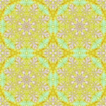 Seamless pattern with colorful leaves Stock Illustration