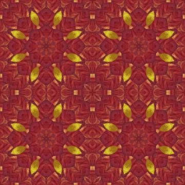 Seamless pattern with colorful leaves Stock Illustration
