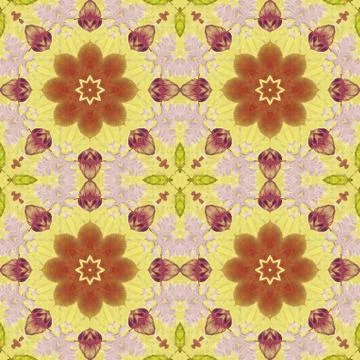 Seamless pattern with colorful leaves Illustrazione stock