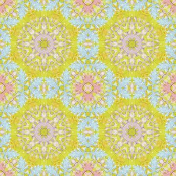 Seamless pattern with colorful leaves Illustrazione stock