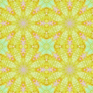 Seamless pattern with colorful leaves Illustrazione stock