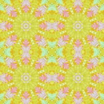Seamless pattern with colorful leaves Stock Illustration