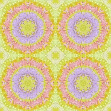 Seamless pattern with colorful leaves Stock Illustration