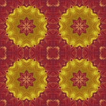 Seamless pattern with colorful leaves Stock Illustration
