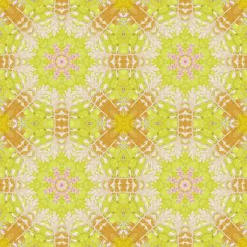 Seamless pattern with colorful leaves Stock Illustration