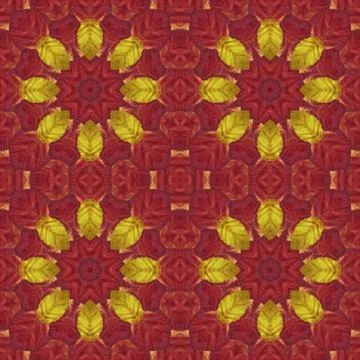 Seamless pattern with colorful leaves Stock Illustration
