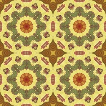 Seamless pattern with colorful leaves Illustrazione stock