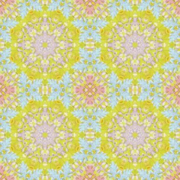 Seamless pattern with colorful leaves Illustrazione stock