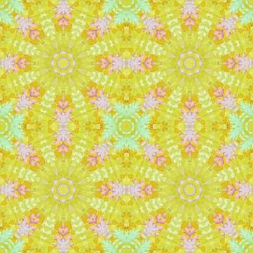 Seamless pattern with colorful leaves Stock Illustration