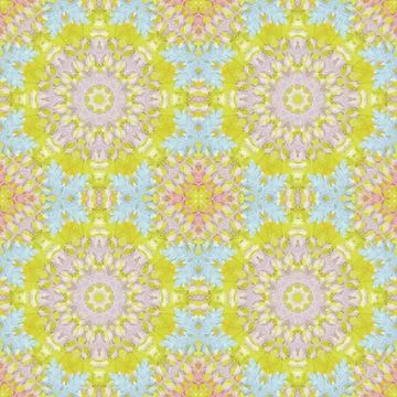 Seamless pattern with colorful leaves Stock Illustration