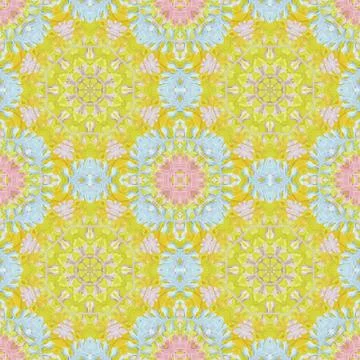 Seamless pattern with colorful leaves Stock Illustration