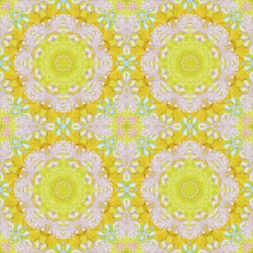 Seamless pattern with colorful leaves Stock Illustration