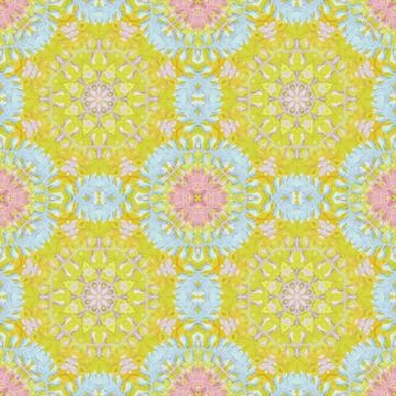 Seamless pattern with colorful leaves Stock Illustration