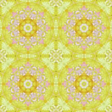 Seamless pattern with colorful leaves Illustrazione stock