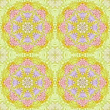 Seamless pattern with colorful leaves Stock Illustration