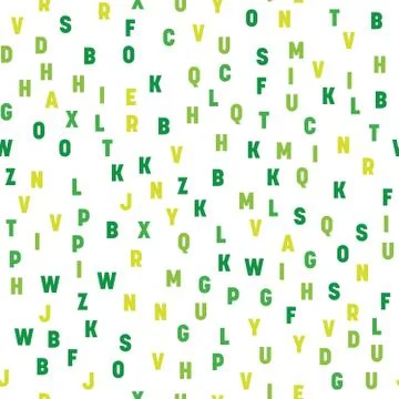 Seamless pattern of colorful letters. Random order signs. Vector background Stock Illustration