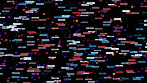 A seamless pattern of colorful lines on a black background Stock Photos