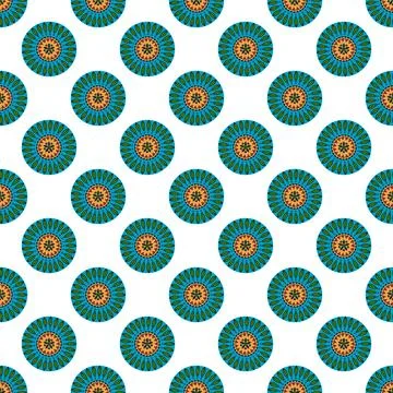 Seamless pattern colorful mandala Stock Illustration