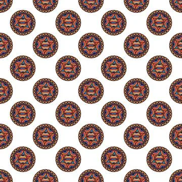 Seamless pattern colorful mandala Stock Illustration