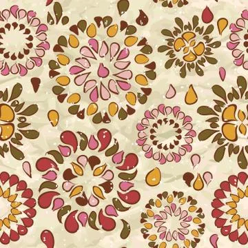 Seamless pattern of colorful necklaces Stock Illustration