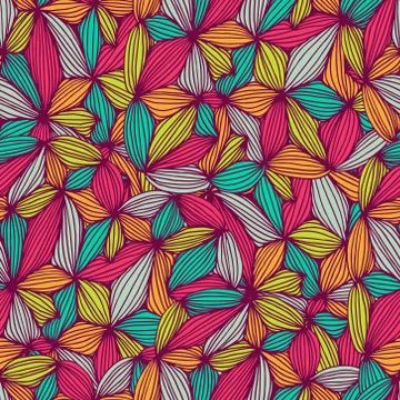 Seamless pattern with colorful ornament Stock Illustration