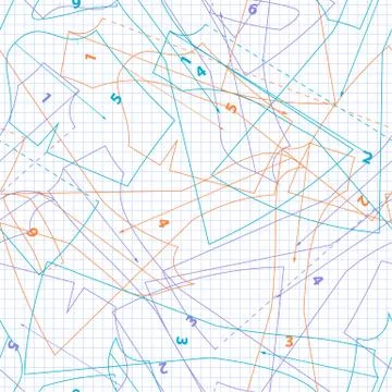 Seamless pattern of colorful patterns to sew. Sewing abstract background. イラスト素材